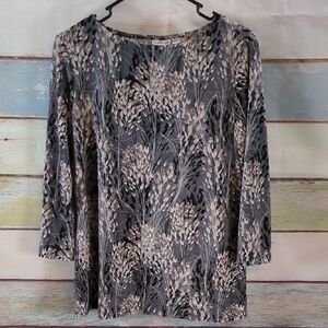 Croft & Barrow Multicolor Leaf Pattern Shirt